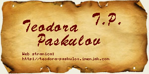 Teodora Paskulov vizit kartica